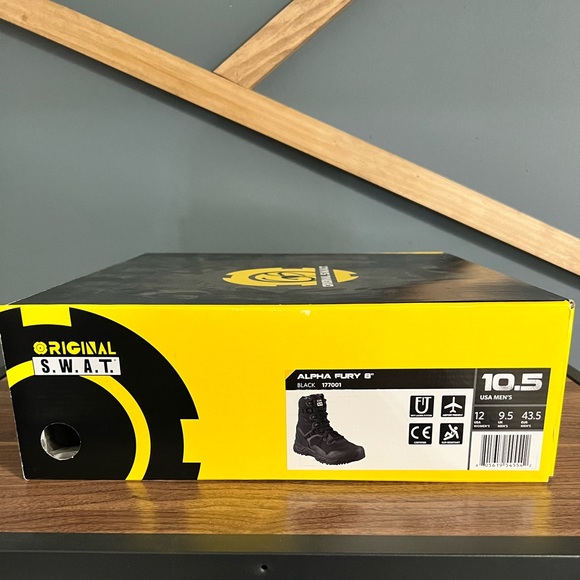 New Original Swat Alpha Fury 8” Men’s Boot Black Size: 10.5 - Picture 13 of 13